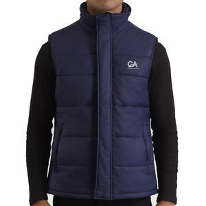 Veste bouffante sans manches à fermeture éclair de style décontracté pour hommes de haute qualité personnalisée OEM gilet d'hiver léger et chaud avec taille personnalisée - Product Image 4