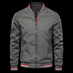 Moda 2025, ropa de calle, chaqueta Bomber con bolsillo y cremallera, logotipo para hombre, chaqueta cortavientos personalizada para hombre, abrigo de alta calidad para hombre - Product Image 2