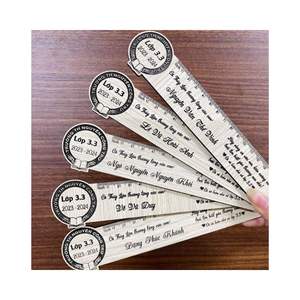 RÈGLE EN BAMBOU EN BOIS ÉCOLOGIQUE POUR LES ENFANTS RÈGLE DURABLE SOUTENANT L'ÉTUDE PRIX BON MARCHÉ RÈGLE EN GROS BONNE QUALITÉ - Product Image 1