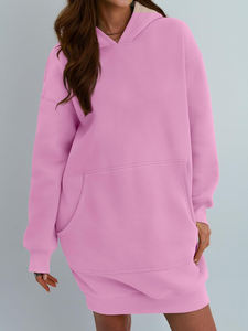 Ropa deportiva de mujer de alta calidad, chándal de lana de algodón ajustado, pantalones con capucha personalizados, diseño elegante para invierno, parte delantera de punto - Product Image 5