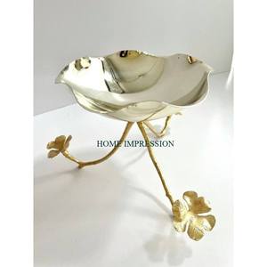 Recipiente para servir chocolate hecho en latón de último diseño con cuenco hecho a mano de Color plateado, cuenco de frutas de forma redonda de excelente calidad - Product Image 4