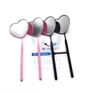 Baby Pink <b>Heart</b>-<b>Shaped</b> Eyelash Mirror for Lash Artists Stainless Steel Material - Product Image 5