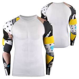 Rashguard de manga larga para hombre, ropa interior de secado rápido, compresión BJJ Rush Guard para entrenamiento, deportes, gimnasio, protector contra sarpullidos - Product Image 3
