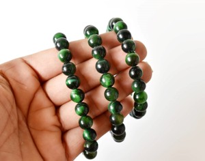 New Trending Fashionable Tiger Cats Eye Green 8mm Round Beaded <b>Bracelet</b> Natural <b>Healing</b> Stones for Jewelry Fashion Meditation - Product Image 6