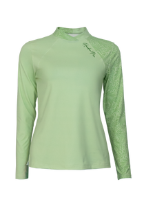 Chemise décontractée florale pour femme, tricotée, séchage rapide, extensible dans les 4 sens, vêtement de performance teint, OEM/ODM, logo personnalisé, vente en gros, prête à l'emploi - Product Image 2
