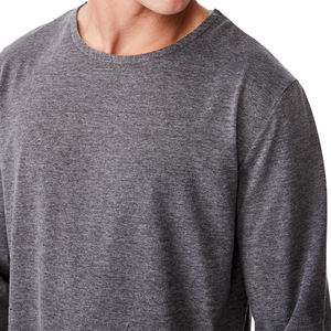 T-shirt blanc uni en coton 100% pour homme, nouvelle collection été 2022, col rond, manches longues, t-shirt décontracté pour homme, hauts classiques de haute qualité - Product Image 4