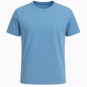 Venta al por mayor de camisetas de los hombres de alta calidad Casual de punto transpirable ecológico de color sólido de media manga de secado rápido Regular Fit 180g - Product Image 1