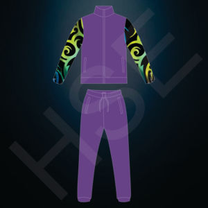 ชุดวอร์มโพลีเอสเตอร์แบบยูนิเซ็กซ์ เสื้อแจ็คเก็ตและกางเกงขายาวสำหรับออกกำลังกายและสวมใส่ลำลอง - Product Image 1