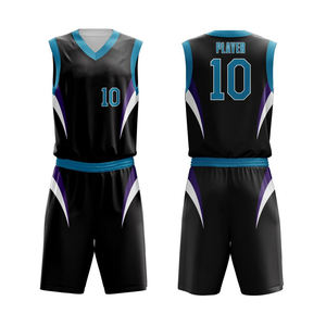 Uniformes de basket-ball pour hommes, vêtements de sport en gros, nom personnalisé, numéro d'équipe, maillot et short de sport par sublimation - Product Image 4