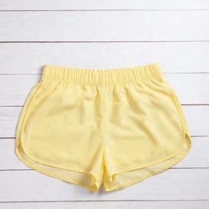 Shorts Deportivos de Yoga con Cordón Ajustable, Cintura Baja, Borde Crudo, 100% Algodón French Terry, para Mujer, con Logotipo Personalizado - Product Image 1