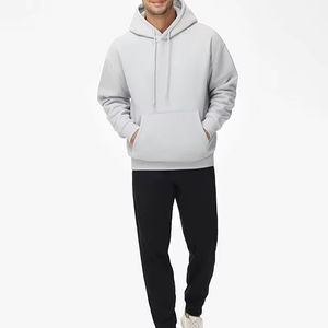 Nouveauté 2026 – Sweats à capuche oversize en polyester tissé doublé pour homme, couleur unie, vente en gros - Product Image 1