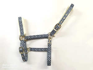 2022-2023 vente en gros de licou de cheval en Nylon, sangle imprimée haute densité, rembourrage en fourrure douce, fer, métal, laiton, matériel de tressage - Product Image 2