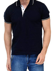 Polo de golf 100% coton pour hommes, style décontracté à manches courtes avec fonction anti-rides, motif brodé taille XL - Product Image 4