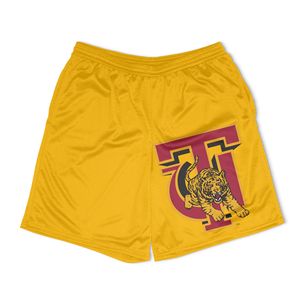 Tuskegee University Shorts Golden para 1881 TU Logo Washed Transpirable Sportswear Custom School Spirit Apparel Unisex Cotton - Product Image 6