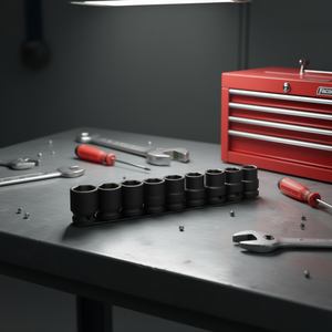 Juego de 9 piezas de llaves de impacto métricas de 6 puntas con accionamiento de 1/2'' Facom - Product Image 3