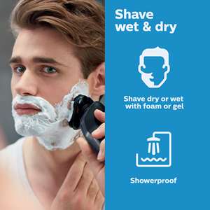 Afeitadora Eléctrica Negra de 1 Pieza, Impermeable IPX7, Mini Rotatoria con Doble y Triple Cuchilla para Cara y Cuerpo, Lavable y Reemplazable - Product Image 5