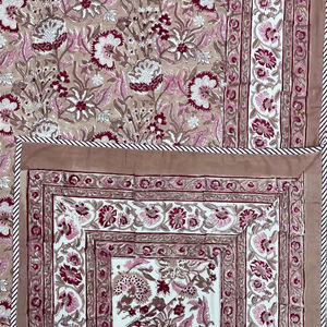 100% Cotton Hand <b>Block</b> Printed Single <b>Bed</b> Dohar Artisan Made Handmade Traditional Hand Crafted 100% Cotton Reversible Dohar - Product Image 1