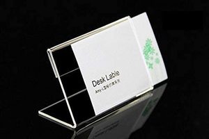 Simple L-Shape 3x2 Inches Acrylic Sign Holder <b>Table</b> Display Stand for Label Price Tags Name <b>Card</b> Holder - Product Image 6