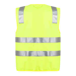 เสื้อกั๊กนิรภัยสะท้อนแสงแบบปรับแต่งโลโก้บริษัทพร้อมกระเป๋าสีเรืองแสงสะท้อนแสงเสื้อกั๊กนิรภัยชั้น2แบบกำหนดเอง - Product Image 5