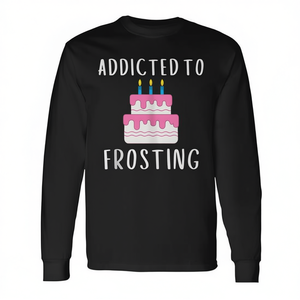 T-shirt à manches longues et débardeur « Addict au glaçage de gâteau de mariage » – Cadeau promotionnel pour les passionnés de glaçage de gâteaux - Product Image 2