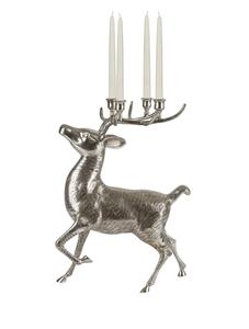 Grande pièce maîtresse de décoration de table de renne en métal rustique pour la décoration de table à manger de vacances dans les maisons de style campagnard - Product Image 4