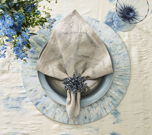 Set de table rond moderne en nacre, décoration de table de luxe, vaisselle de style côtier pour la maison et l'hôtel - Product Image 3