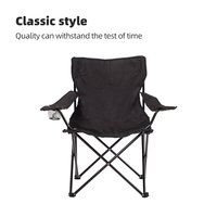 HOMFUL Chaise Pliante Portable d'Extérieur pour Pique-Nique, Plage ou Camping en Métal avec Porte-Gobelet