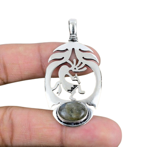 Boho Style 925 Sterling Silver Labradorite Gemstone Pendentif Bijoux À La Main En Argent Pendentif Bijoux Pour Femmes Cadeau De Mariage Pour - Product Image 1