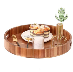 Bandeja DE SERVICIO DE MADERA multiusos de alta calidad de la India ecológica y lista para exportar para organizar comidas o uso decorativo - Product Image 1