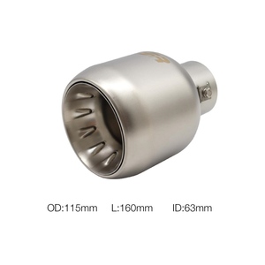 Terminal rond id 63mm en acier inoxydable satiné - Product Image 1