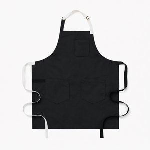 Delantal Simple Gris sin Mangas con Tres Bolsillos, de Lona, Lavable a Máquina, Ecológico, para Cocinar y Uso Diario - Product Image 5