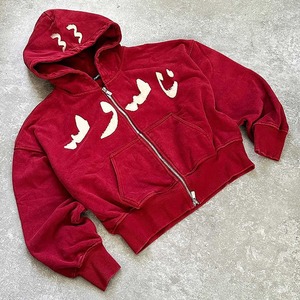 Service OEM, conception personnalisée, sweats à capuche pour hommes de haute qualité, 100% coton, en molleton, avec fermeture éclair, broderie délavée, patch, effet délavé à l'acide - Product Image 5