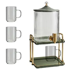 Groothandel Trendy Hittebestendig Glas Ijs Thee Water Koud Sap Alcohol Drank Dispenser Vat Voor Zomerfeest Huis En Keuken