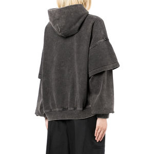 เสื้อมีฮู้ดแบบสวมศีรษะสำหรับผู้ชายผ้าฝ้าย100% ออกแบบปักลาย - Product Image 5