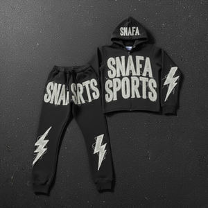 Fabricant de vêtements personnalisés, patch brodé, survêtement délavé, qualité supérieure, logo personnalisé, survêtements brodés délavés - Product Image 2