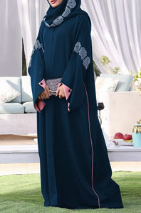 Robe longue décontractée à manches longues en sequins imprimés sur mesure, taille plus, abayas pour femmes, hijab, vêtements islamiques de haute qualité - Product Image 3