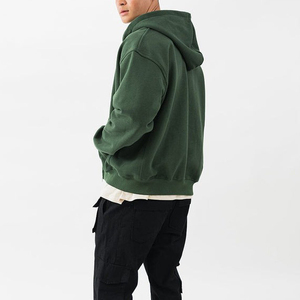 Sweat à capuche en coton 100% de haute qualité en gros 2026 pour hommes, lavage à l'acide, design à fermeture éclair, épaule tombante, style vintage - Product Image 6