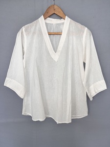 เดรสยาวผ้าชีฟองคอวีแขนสั้นพิมพ์ลายภาพเงาตรงเอวตามธรรมชาติ - Product Image 2