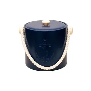 Cubo de Metal Recubierto Azul Champán para Vino y Bebidas Frías, Nuevo Diseño, Cubo de Hielo de Acero Inoxidable para Bodas al Aire Libre - Product Image 1