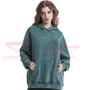 Sweat à capuche délavé personnalisé de haute qualité et confortable pour les jeunes, 100% coton, motif uni, nouveau style, vêtement décontracté pour l'hiver - Product Image 4