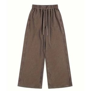 Streetwear blanc délavé à l'acide survêtements Top qualité tissu lourd hommes Vintage lavage fermeture éclair à capuche étiquette de marque personnalisée - Product Image 4