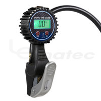 Tire Inflator Digital Air Pressure Gauge (2.5" Back-light 0-250PSI) Heavy-Duty OEM Auto Repair Tool Taiwan Made Lematec DTI-13G