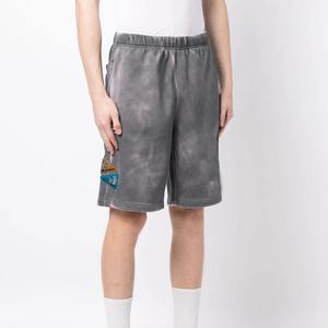 OEM Stylish Custom LOGO Distressed Cotton <b>Sweat</b> <b>Shorts</b> Sun Faded <b>Shorts</b> Cut Edge Acid Wash <b>Men's</b> <b>Shorts</b> Low MOQ - Product Image 3