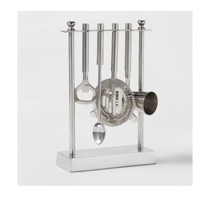 Juego de herramientas de barra de acero inoxidable, accesorios de barra, juego de coctelera Jigger, superventas, herramientas de barra de barman negro, Gadgets - Product Image 1