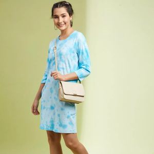 Robe mi-longue élégante Tie Dye pour femmes, nouvelle collection été - Product Image 1