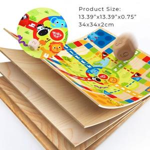 Alta calidad de madera 2 en 1 juego de ajedrez Ludo juguetes serpientes y escaleras juegos para niños juguetes de madera OEM ODM juguetes educativos - Product Image 4