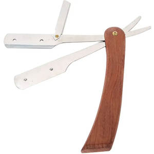 Rasoir de coiffeur à lame unique à manche en bois d'usine directe de vente chaude avec LOGO personnalisé - Product Image 6