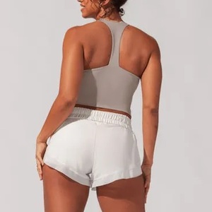 Hot Sale Yoga Tank Top With Chest <b>Cushion</b> for Women Elastic Leisure Yoga Top Custom Logo Fitness Sports Bra - Product Image 5