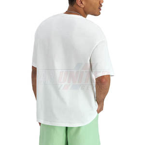 Camiseta de algodón 100% para hombre a la moda, ajuste holgado, Color sólido, hombro caído, estilo callejero - Product Image 6