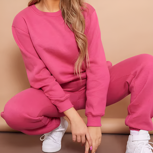 OEM personalizado de invierno de las mujeres de lana de algodón con capucha pulóver chándal Casual sólido patrón transpirable ligero de color personalizado - Product Image 2